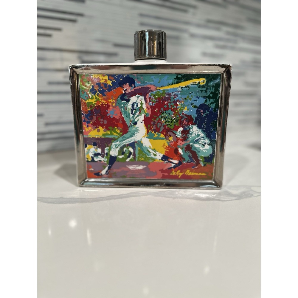 Vtg 1979 LeRoy Neiman Sports Baseball Whiskey Decanter Ceramic Limited Edition